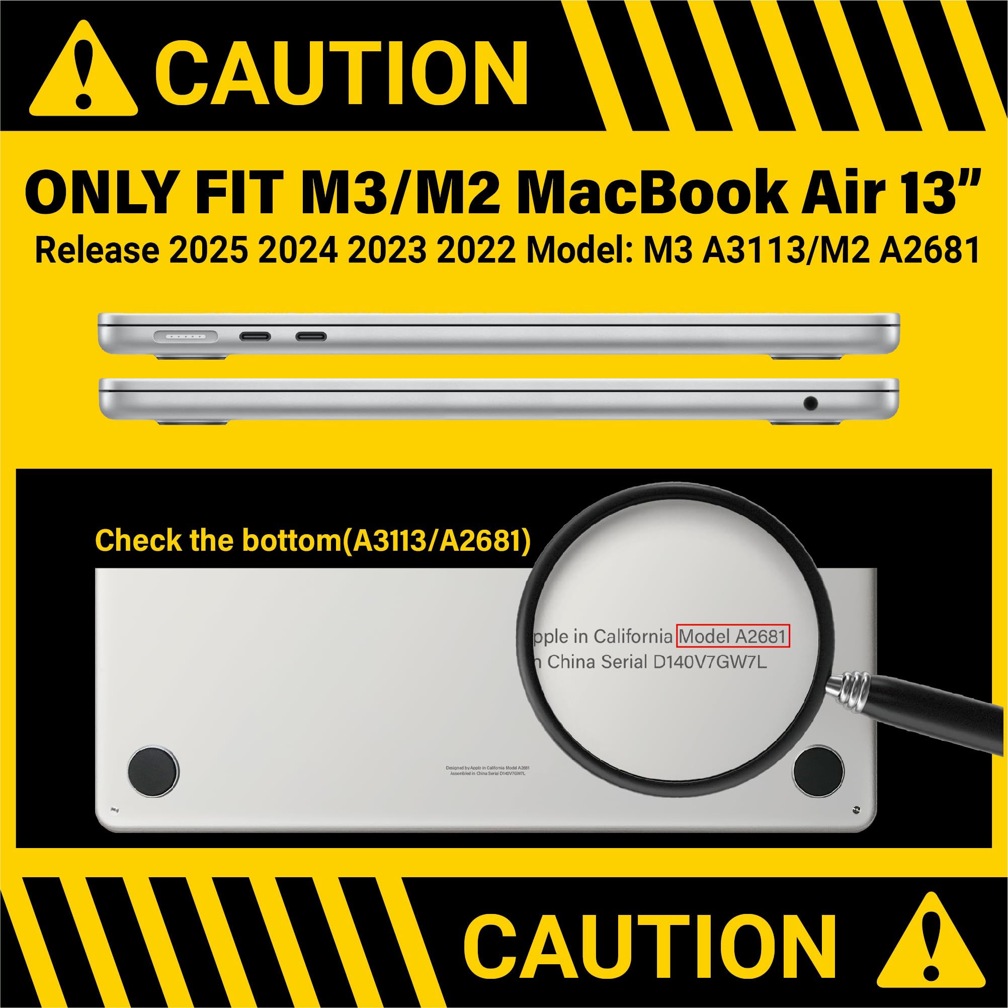 Foto 3 pulgar | Funda Ibenzer Compatible Con Macbook Air 13 Pulgadas M4 A3240 - Venta Internacional.