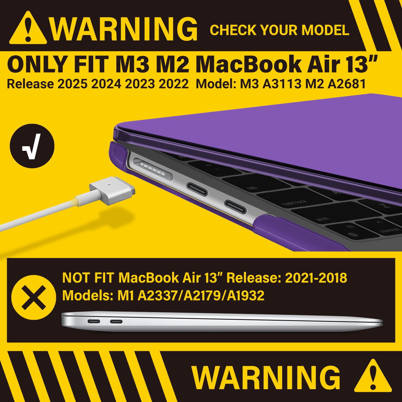 Foto 3 | Funda Ibenzer Compatible Con Macbook Air 13 Pulgadas M4 A3240 - Venta Internacional.