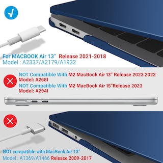 Foto 4 | Funda Ibenzer Compatible Con Macbook Air De 13 Pulgadas 2018-2022 - Venta Internacional.