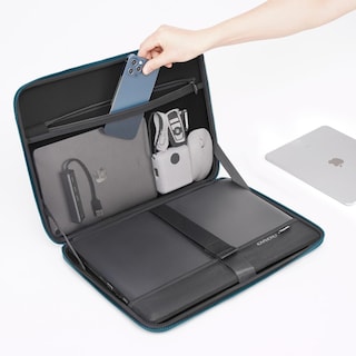 Foto 3 | Funda Para Portátil Domiso De 17 3 Pulgadas A Prueba De Golpes Impermeable Verde Azulado - Venta Internacional.