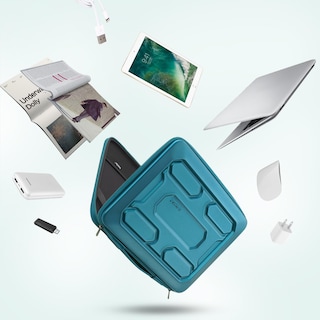 Foto 4 | Funda Para Portátil Domiso De 17 3 Pulgadas A Prueba De Golpes Impermeable Verde Azulado - Venta Internacional.
