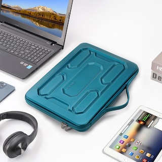 Foto 5 | Funda Para Portátil Domiso De 17 3 Pulgadas A Prueba De Golpes Impermeable Verde Azulado - Venta Internacional.