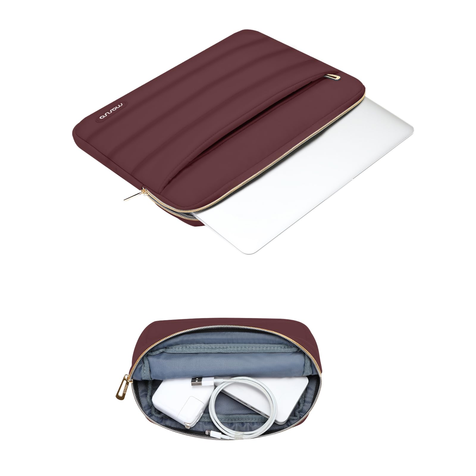 Foto 4 pulgar | Funda Para Portátil Mosiso De 15-15 6 Pulgadas  Manga Abullonada  Color Rojo Vino - Venta Internacional.