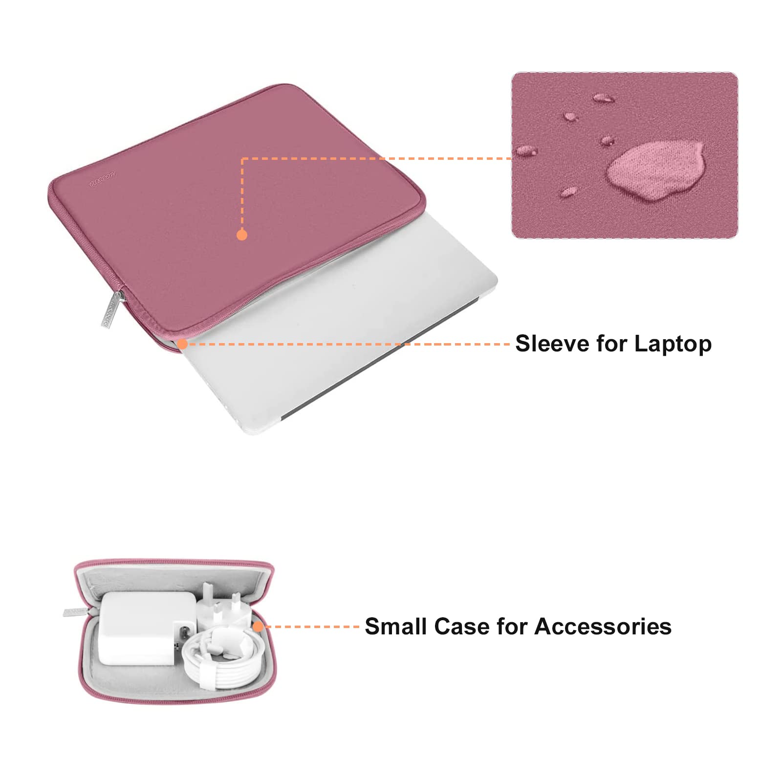 Foto 3 pulgar | Funda Mosiso Para Portátil Macbook Air/pro 13/14 Dusty Rose De 13 3'' - Venta Internacional.