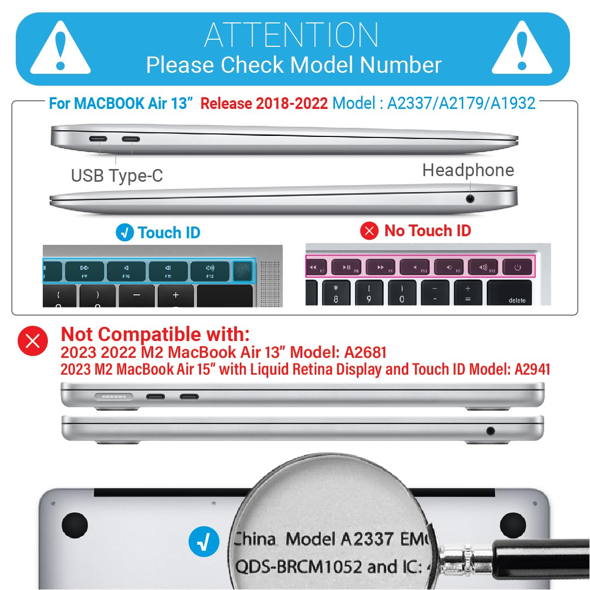 Foto 3 pulgar | Funda Ibenzer Compatible Con Macbook Air De 13 Pulgadas  2018 - Venta Internacional.