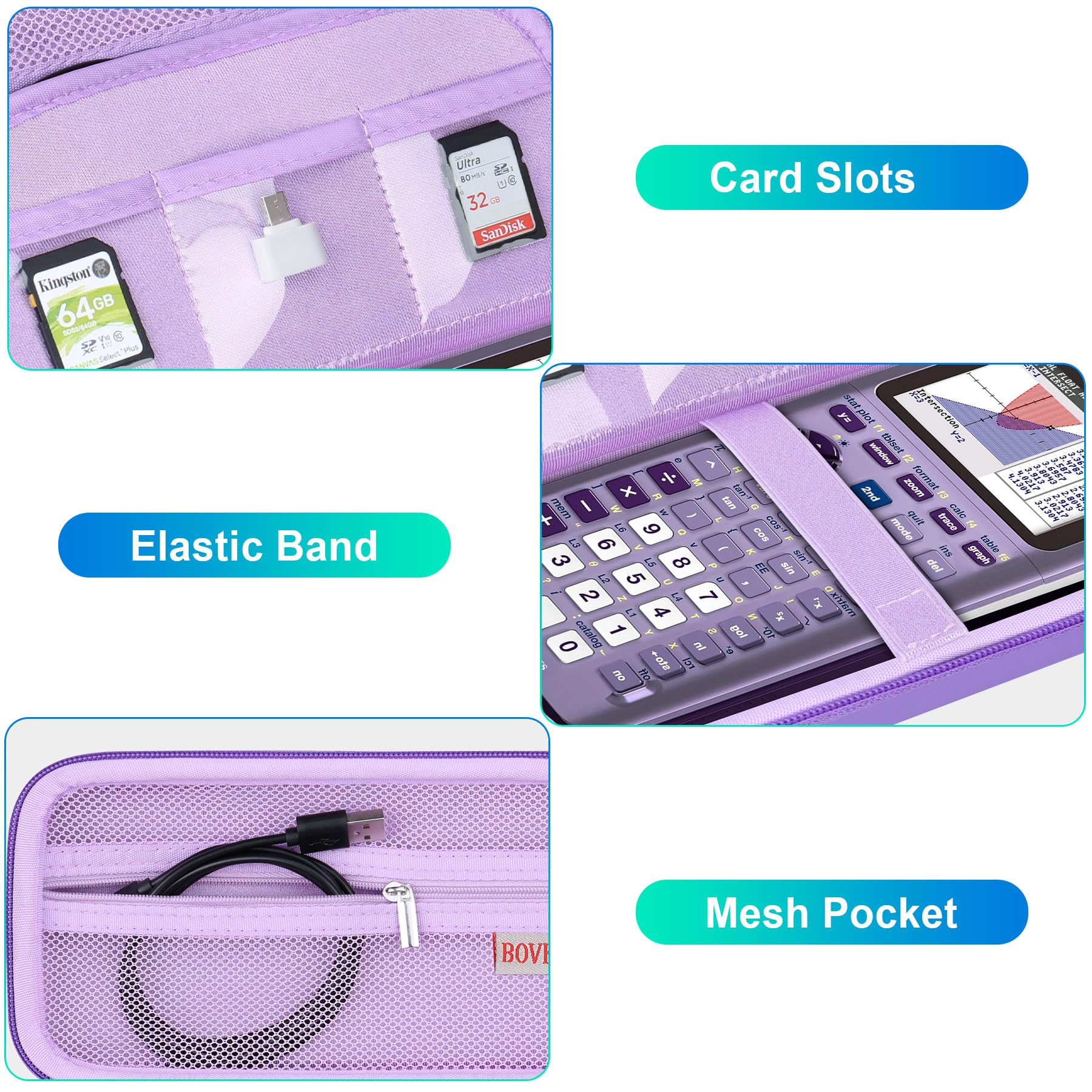 Foto 4 pulgar | Funda Rígida Bovke Para Texas Instruments Ti-84 Plus Ce  Color Morado - Venta Internacional.