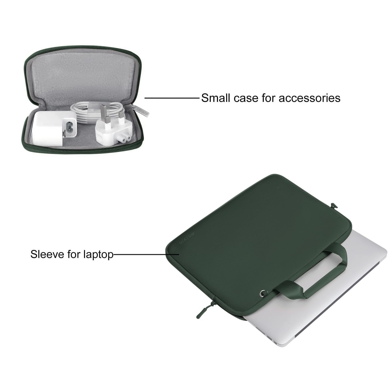 Foto 2 | Funda Para Portátil Mosiso De 13 3 Pulgadas  Color Verde Esmeralda - Venta Internacional.