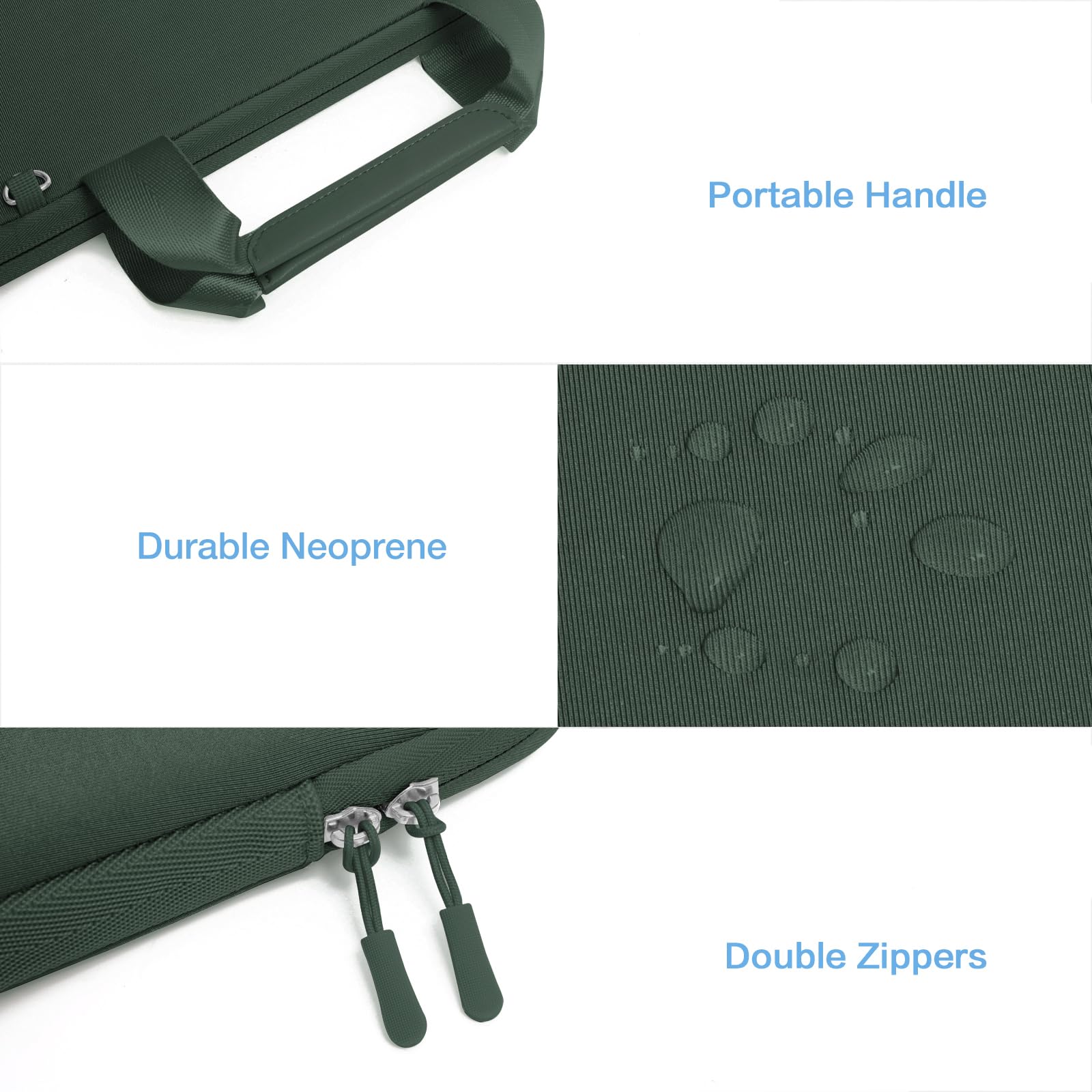 Foto 5 pulgar | Funda Para Portátil Mosiso De 13 3 Pulgadas  Color Verde Esmeralda - Venta Internacional.