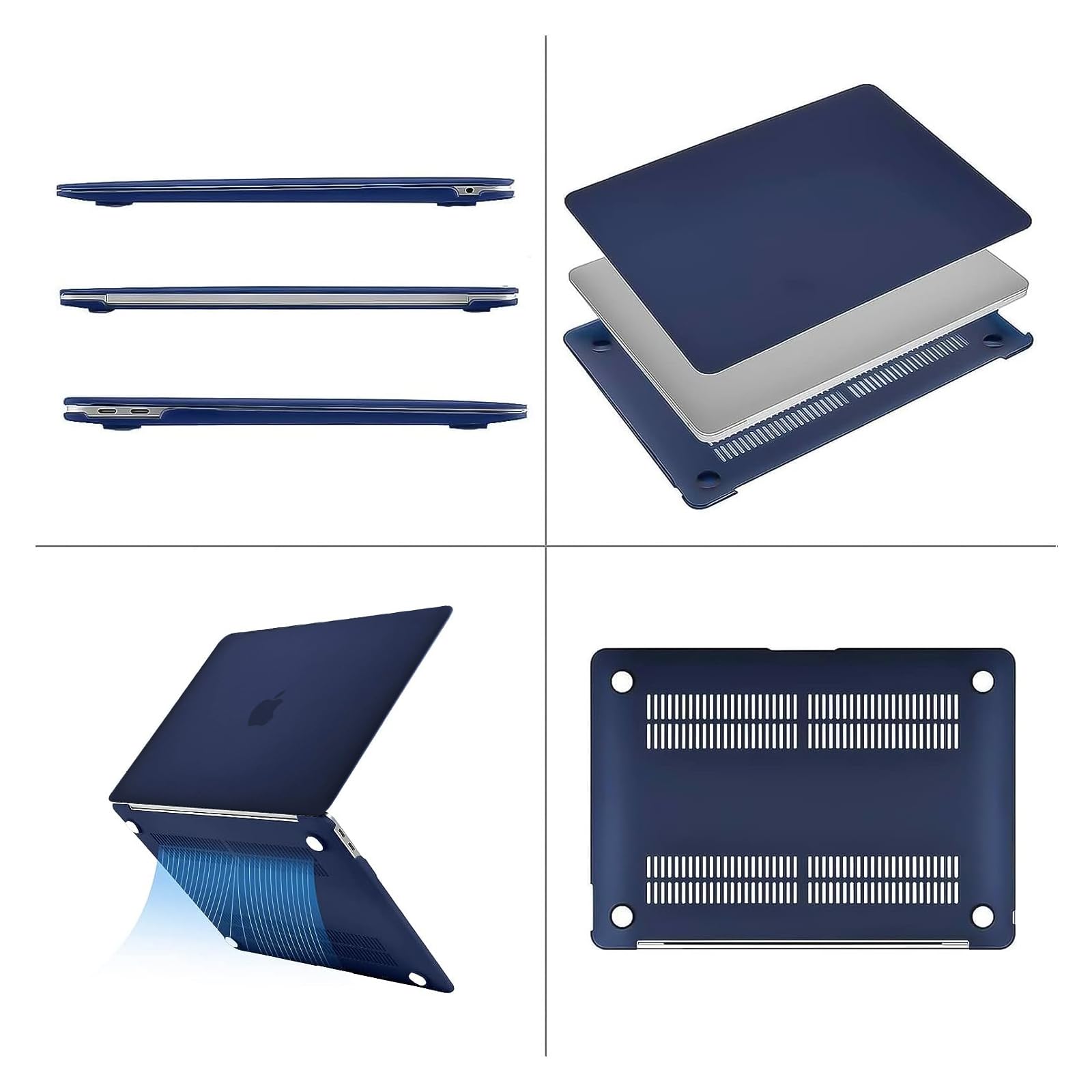 Foto 6 pulgar | Funda Mosiso Compatible Con Macbook Air De 13 3 Pulgadas  Color Azul Marino - Venta Internacional.