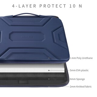 Foto 4 | Funda Para Portátil Doiso De 17 3 Pulgadas Impermeable Eva Azul Oscuro - Venta Internacional.