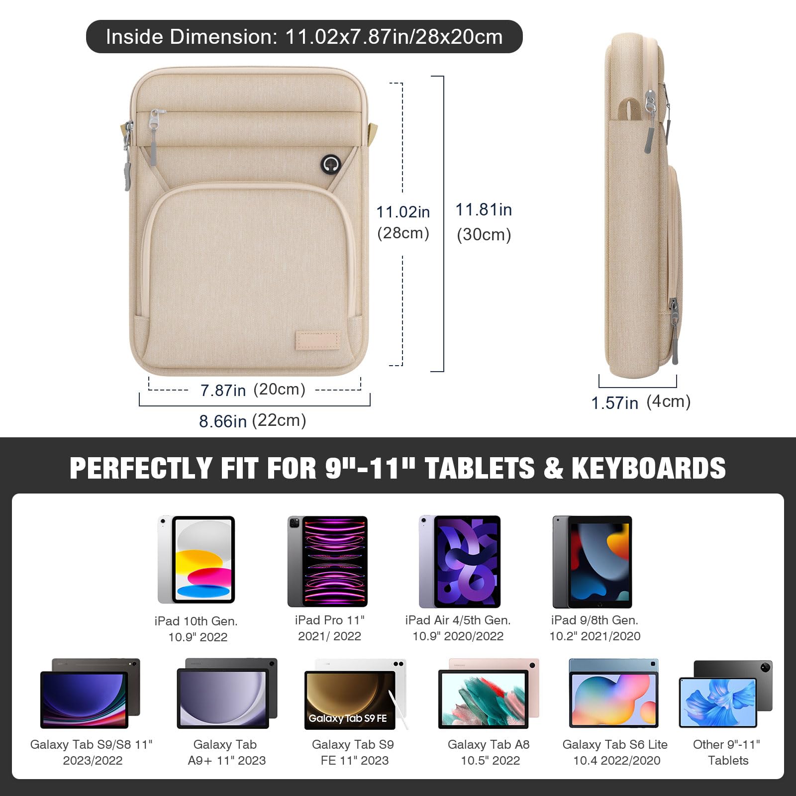 Foto 3 pulgar | Funda Para Tableta Moko De 9 A 11 Pulgadas Para Ipad Air M3 Sand - Venta Internacional.