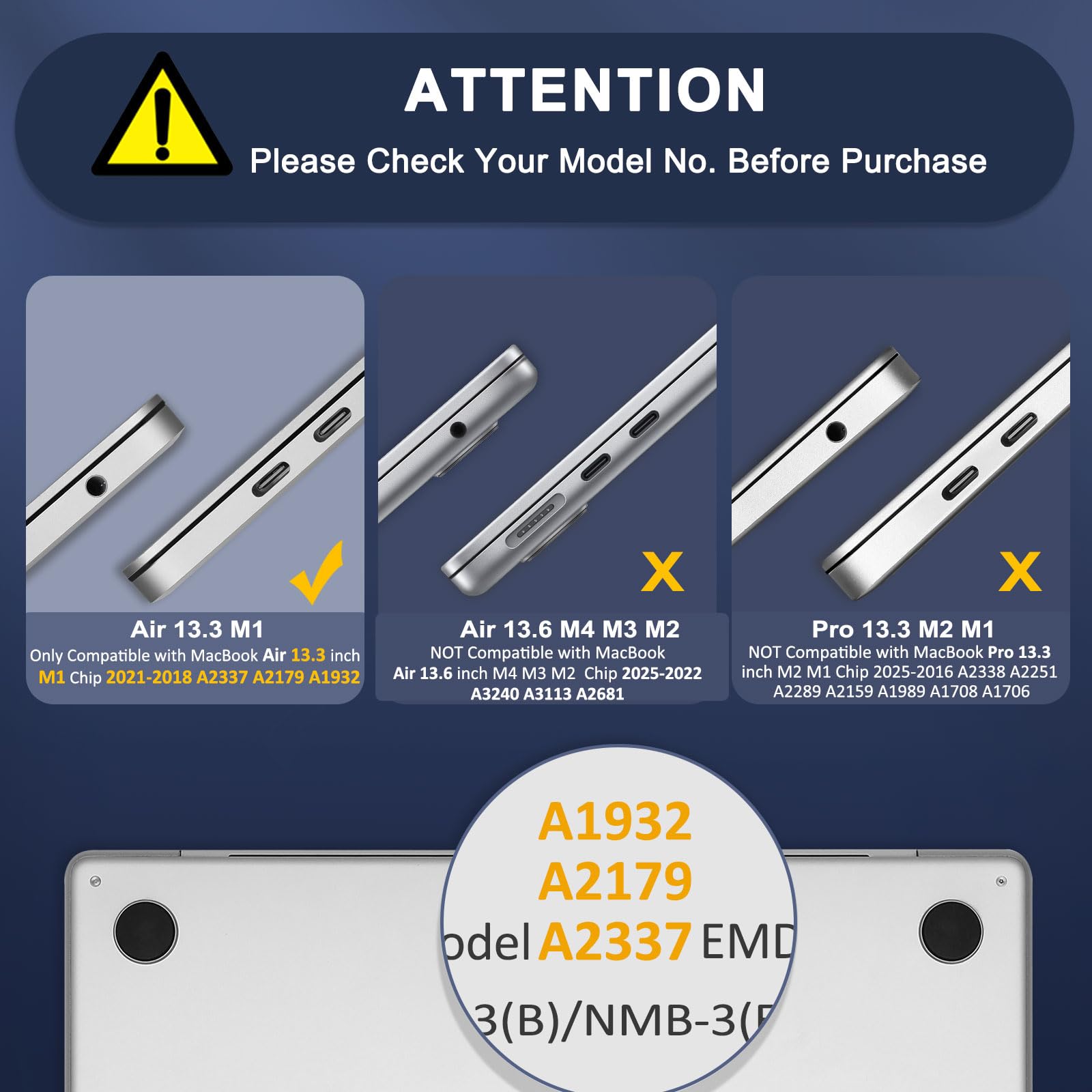 Foto 3 pulgar | Funda Mosiso Compatible Con El Chip M1 De 13 3 Pulgadas Del Macbook Air 2021-2018 - Venta Internacional.