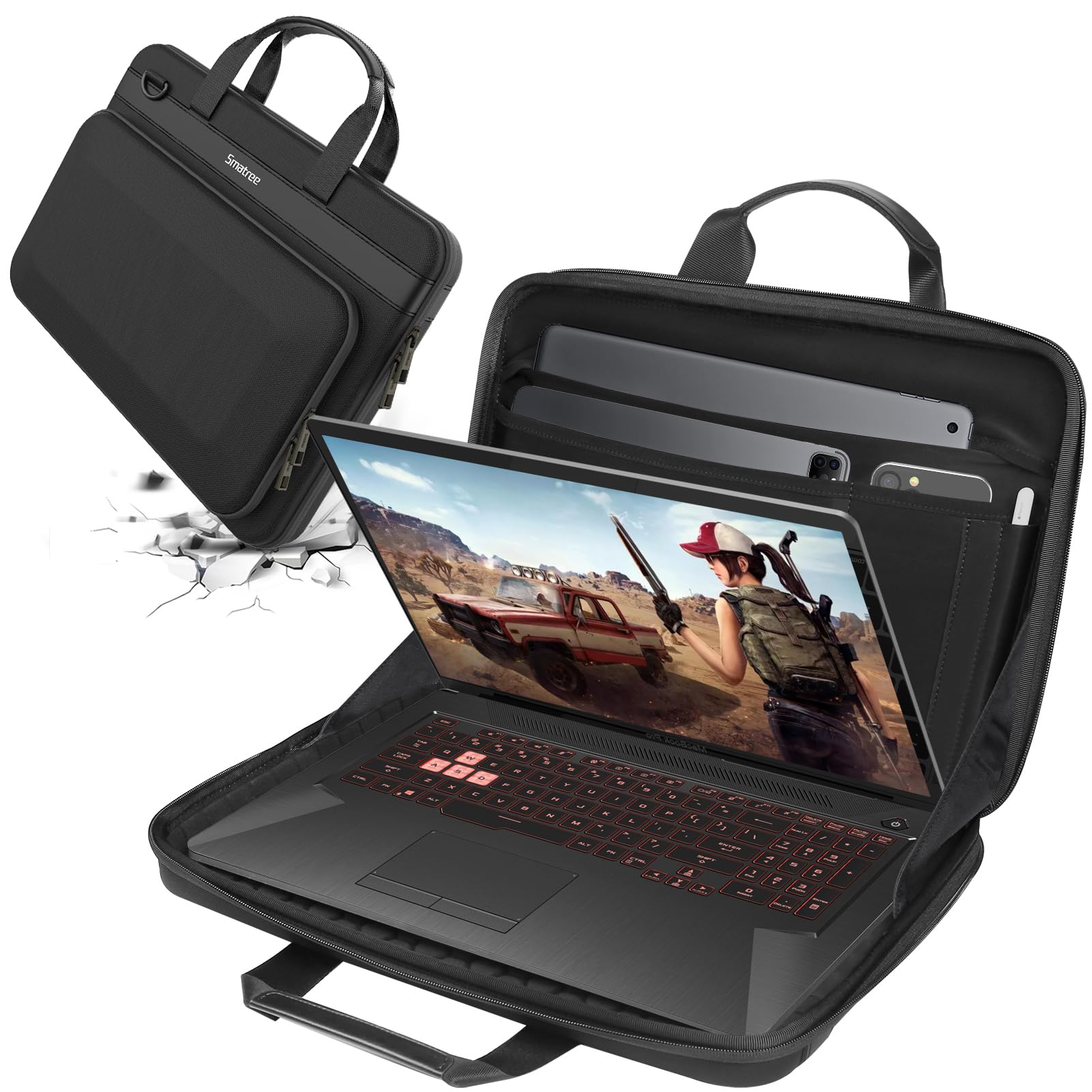 Funda Rígida Smatree Heavy Duty Para Msi Crosshair 16/15 Y Más - Venta Internacional.