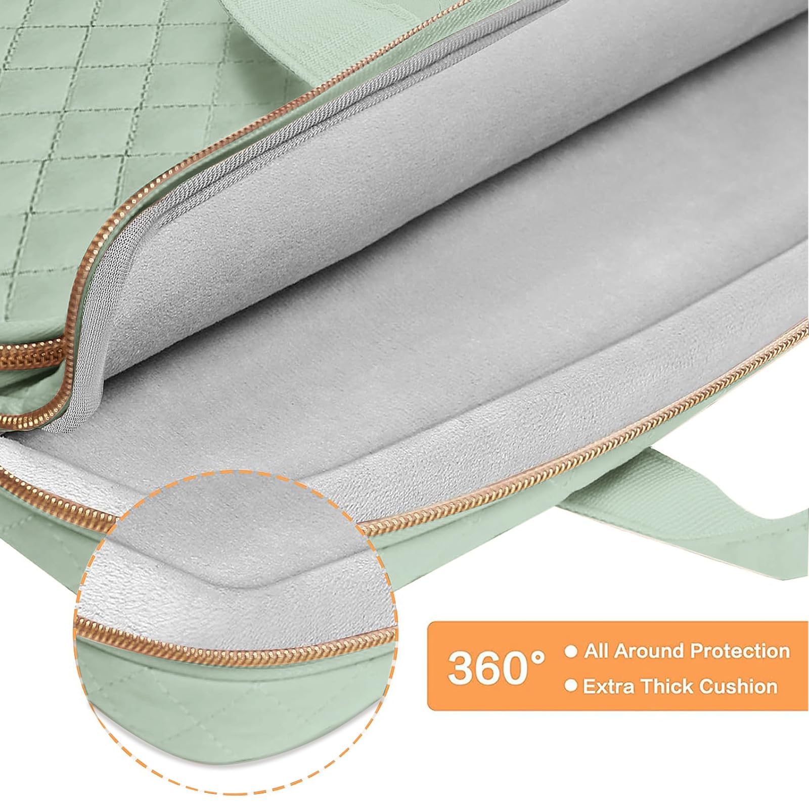 Foto 4 pulgar | Funda Protectora Para Portátil Mosiso 360 De 13.3 Pulgadas  Color Verde Salvia - Venta Internacional.