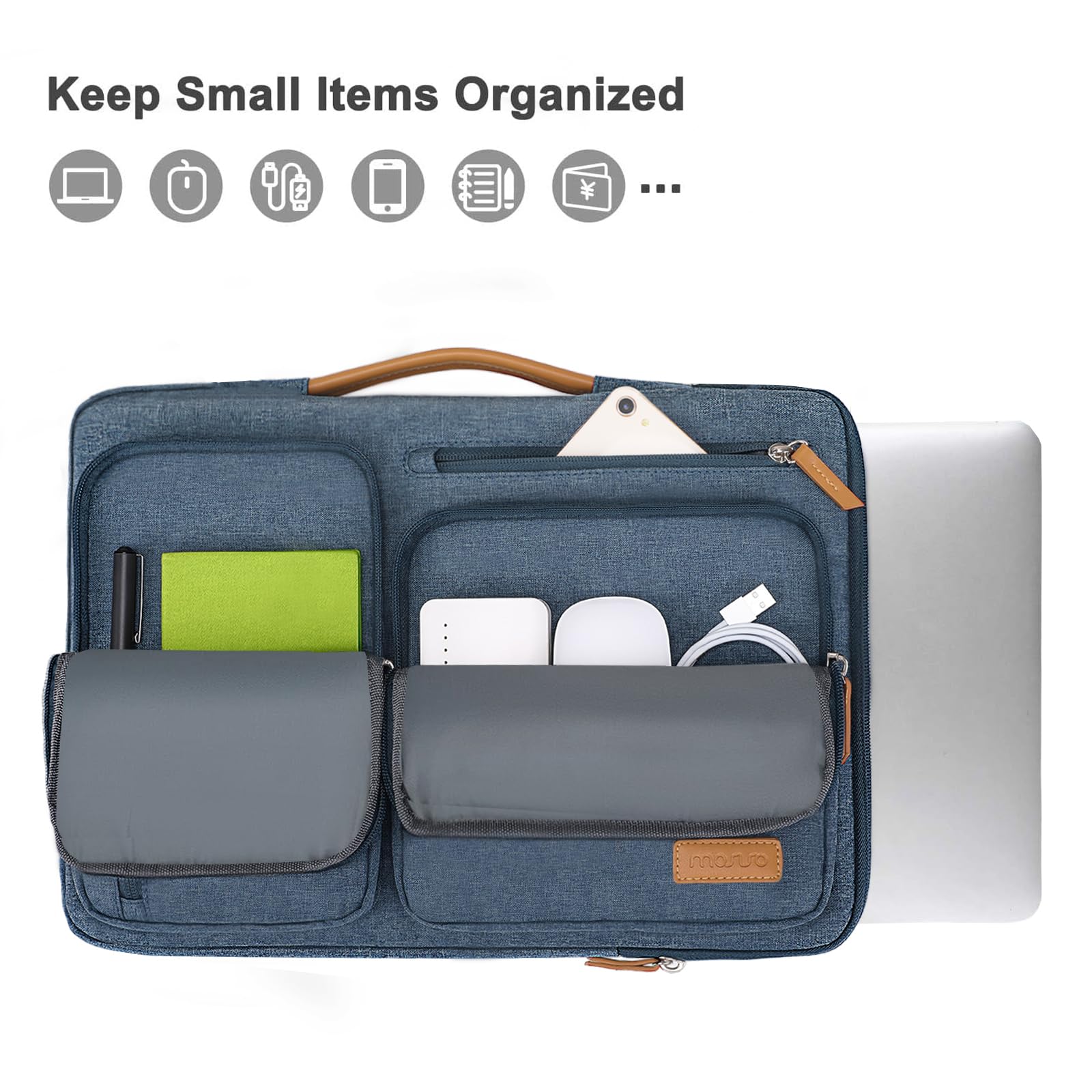 Foto 2 | Funda Protectora Para Portátil Mosiso 360 De 15 Pulgadas Haze Blue - Venta Internacional.