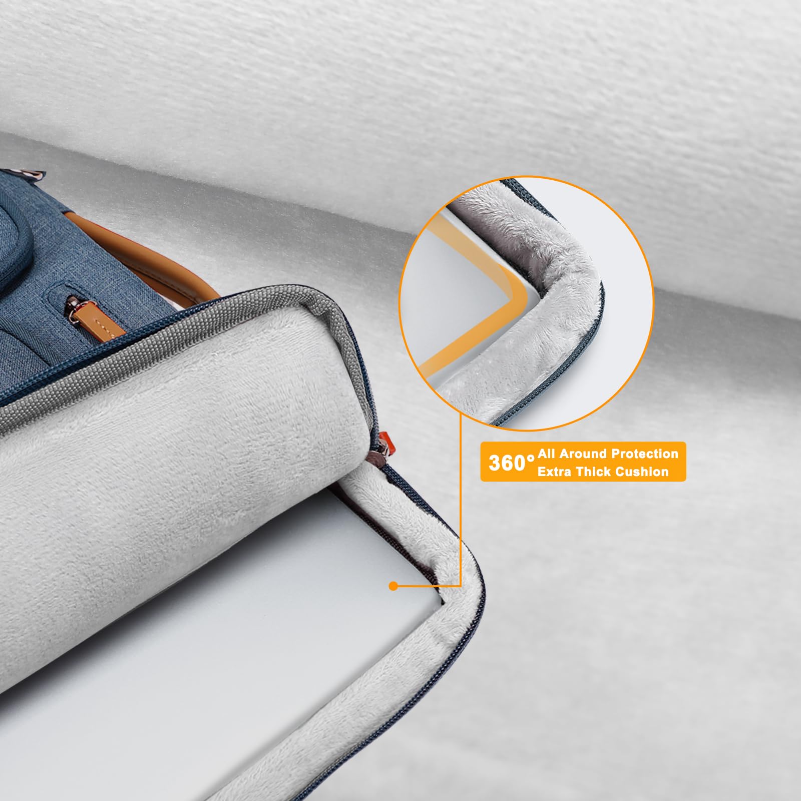 Foto 4 pulgar | Funda Protectora Para Portátil Mosiso 360 De 15 Pulgadas Haze Blue - Venta Internacional.
