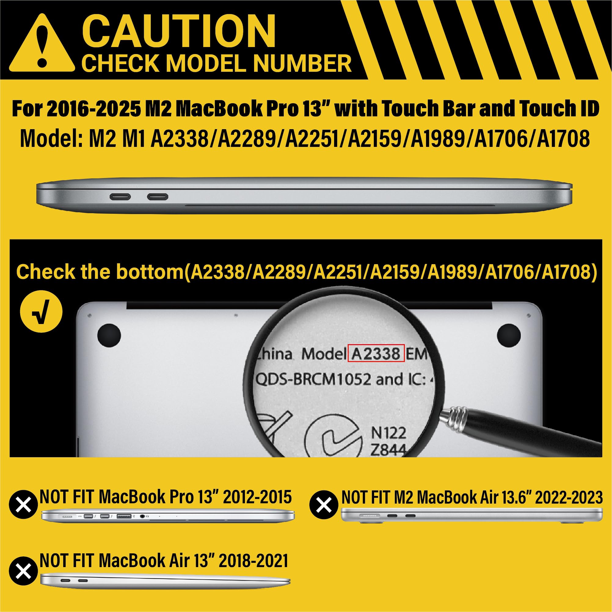 Foto 2 | Funda Ibenzer Compatible Con Macbook Pro 13 M2/m1 2025-2016 - Venta Internacional.