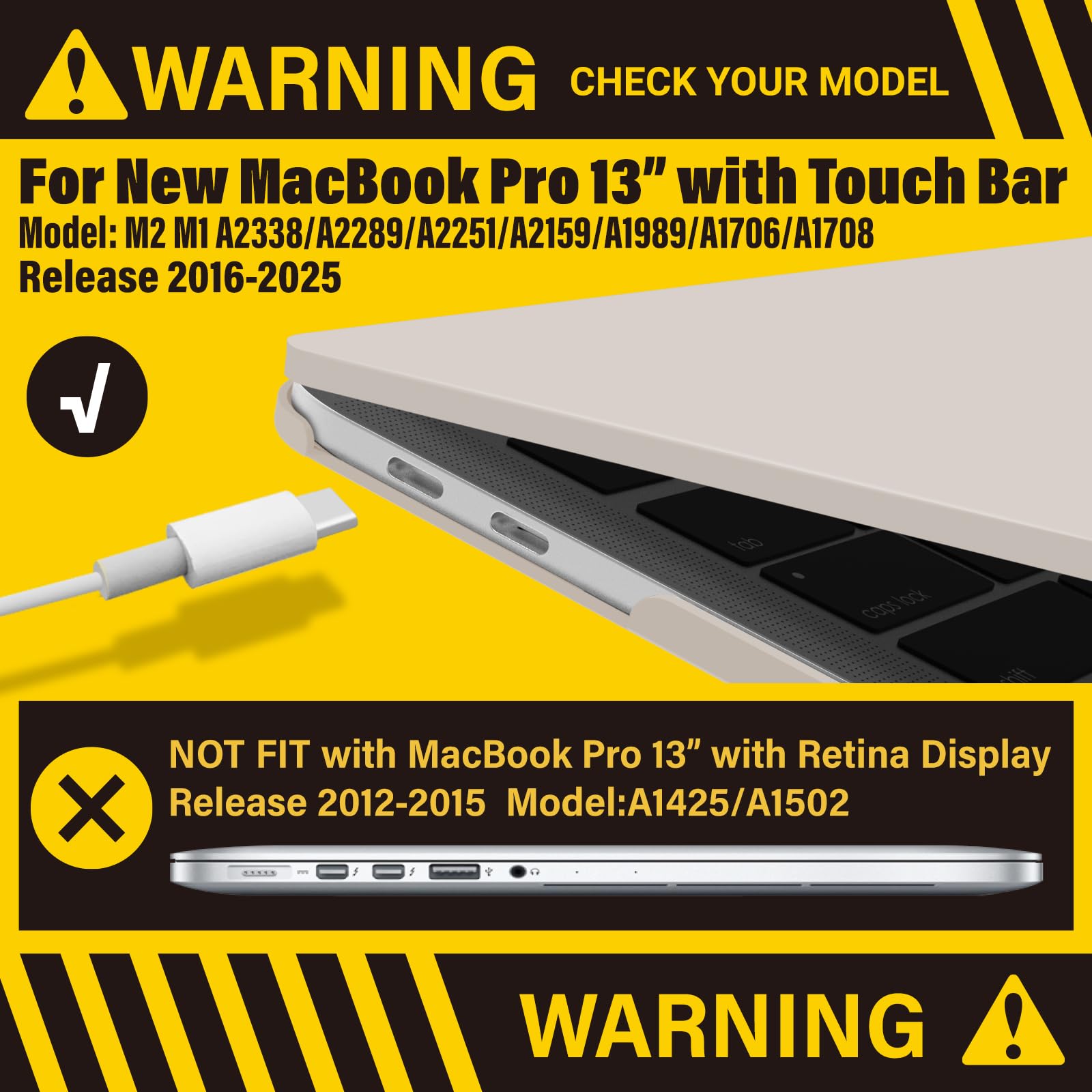 Foto 4 pulgar | Funda Ibenzer Compatible Con Macbook Pro 13 M2/m1 2025-2016 - Venta Internacional.