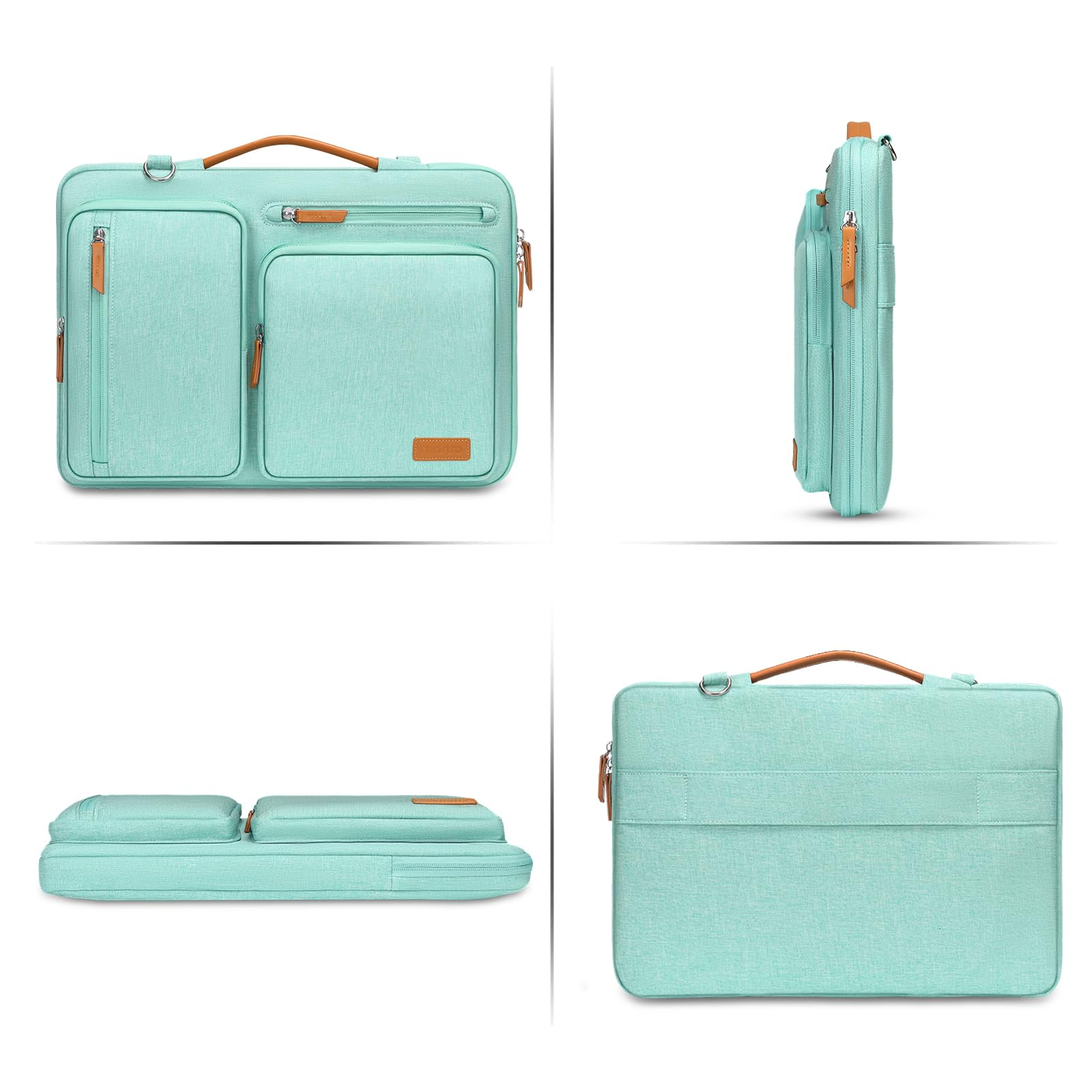 Foto 5 | Bolsa De Hombro Para Portátil Mosiso 360 Protective De 15 A 15-15 6 Pulgadas  Color Verde Aguamarina - Venta Interna