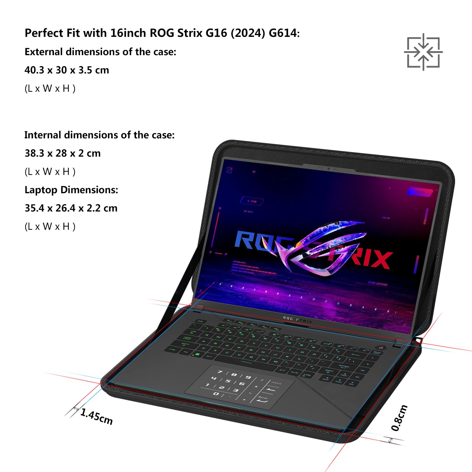 Foto 3 pulgar | Funda Rígida Para Portátil Asus Tuf Gaming A16/f16 2025 16'' - Venta Internacional.