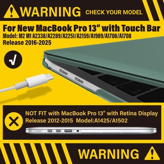 Foto 3 | Funda Ibenzer Compatible Con Macbook Pro 13 Color Verde Medianoche - Venta Internacional.
