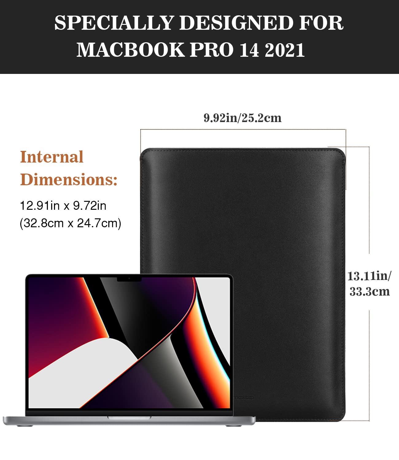 Foto 3 pulgar | Funda Para Portátil Moko Compatible Con Macbook Pro De 14 Pulgadas  Color Negro - Venta Internacional.