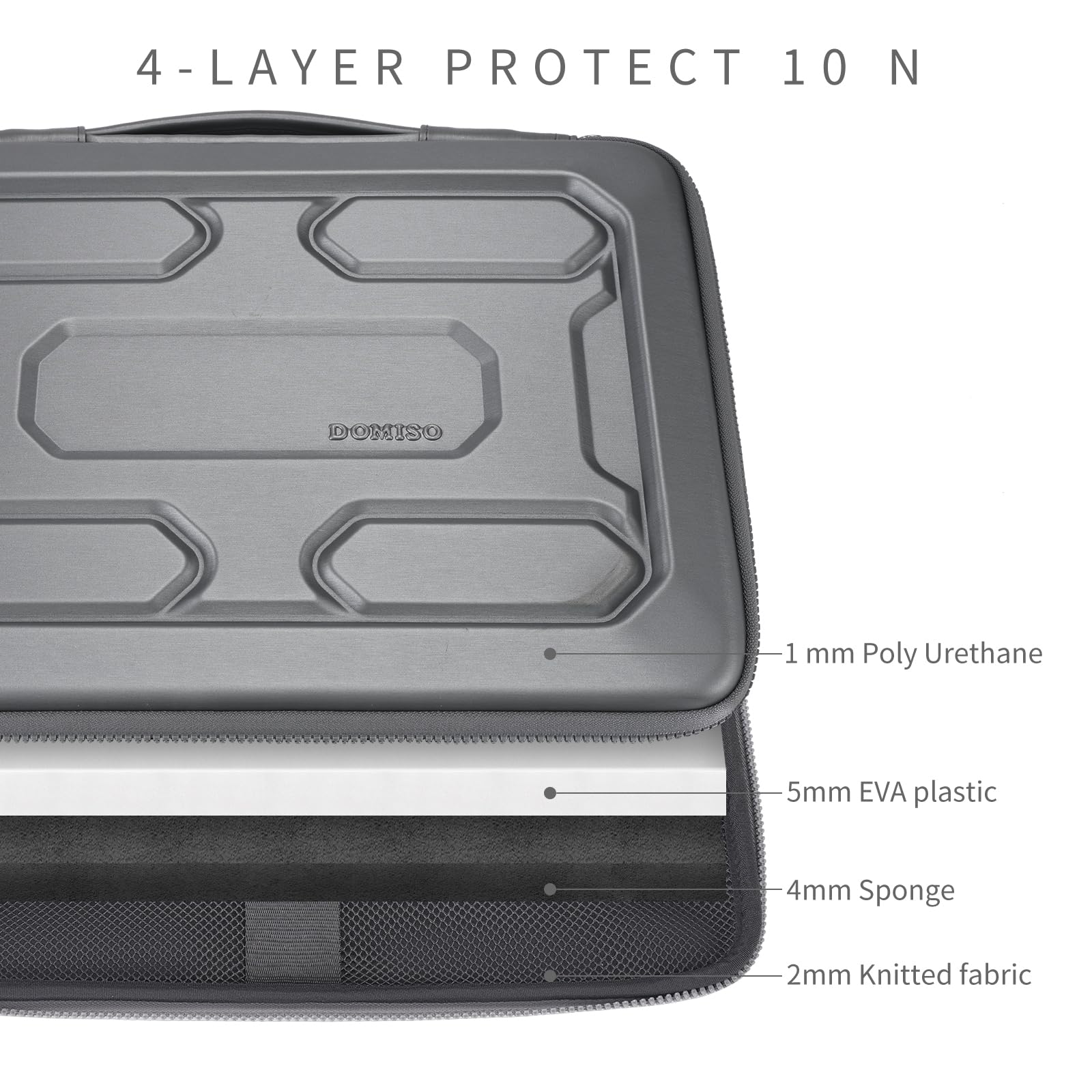 Foto 5 pulgar | Funda Para Portátil Doiso De 17 3 Pulgadas  Resistente A Los Golpes  Impermeable  Plateada - Venta Internacional.