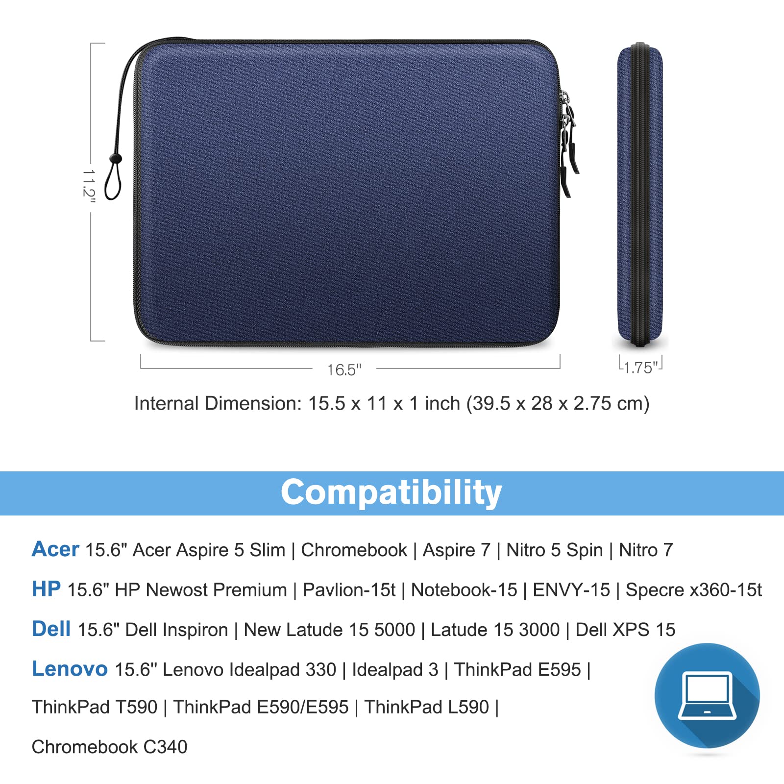 Foto 3 pulgar | Funda Rígida Para Ordenador Portátil Finpac De 15 6 Pulgadas Para Acer Aspire - Venta Internacional.