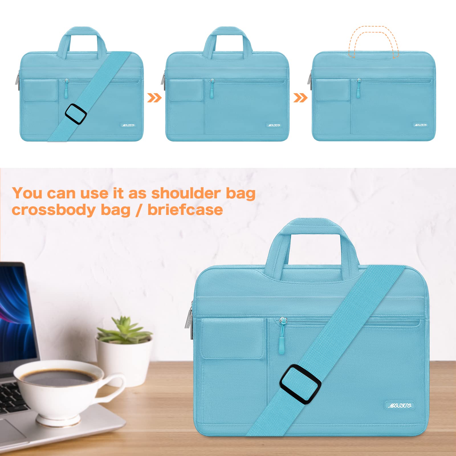Foto 4 | Bandolera Para Portátil Compatible Con Mosiso  Macbook De 13 A 14 Pulgadas - Venta Internacional.