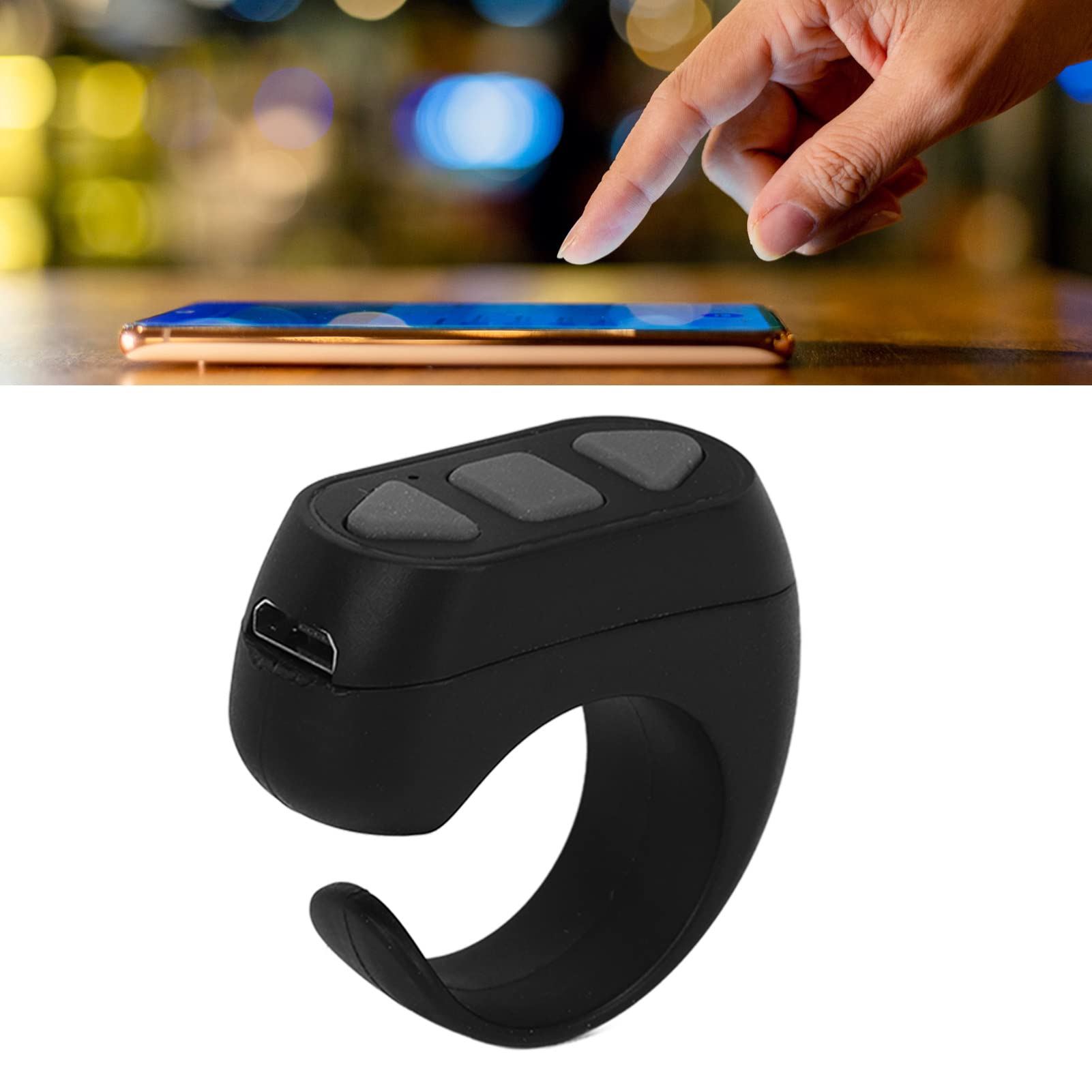Foto 6 pulgar | Mando A Distancia Con Bluetooth Page Turner Yoidesu, Color Negro - Venta Internacional.