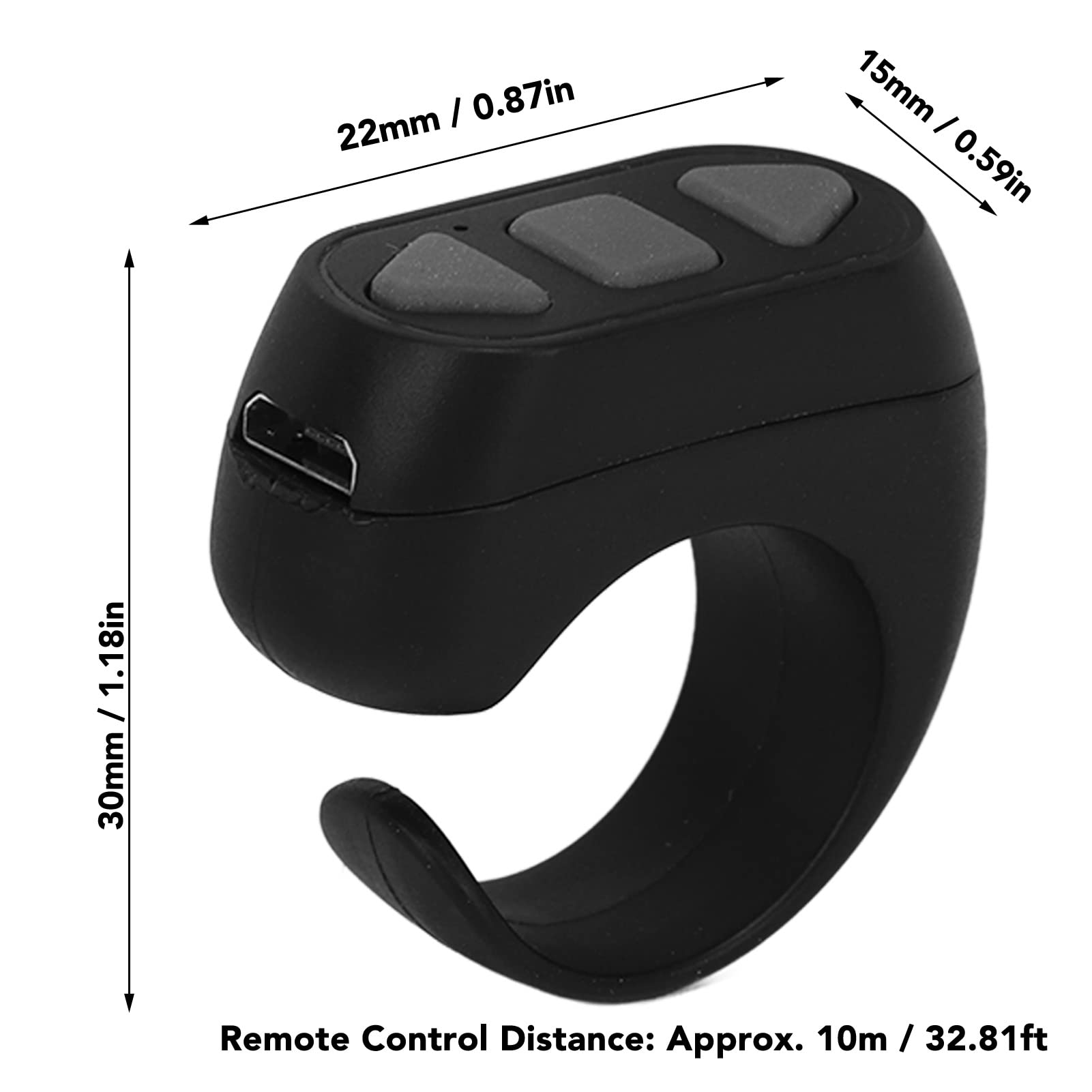 Foto 7 pulgar | Mando A Distancia Con Bluetooth Page Turner Yoidesu, Color Negro - Venta Internacional.