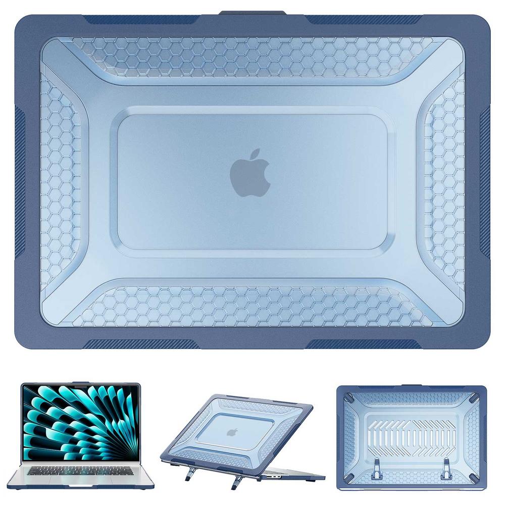 Foto 3 pulgar | Funda Tekku Hc Para Macbook Air 15 Azul A2941 A3114 Uso Rudo
