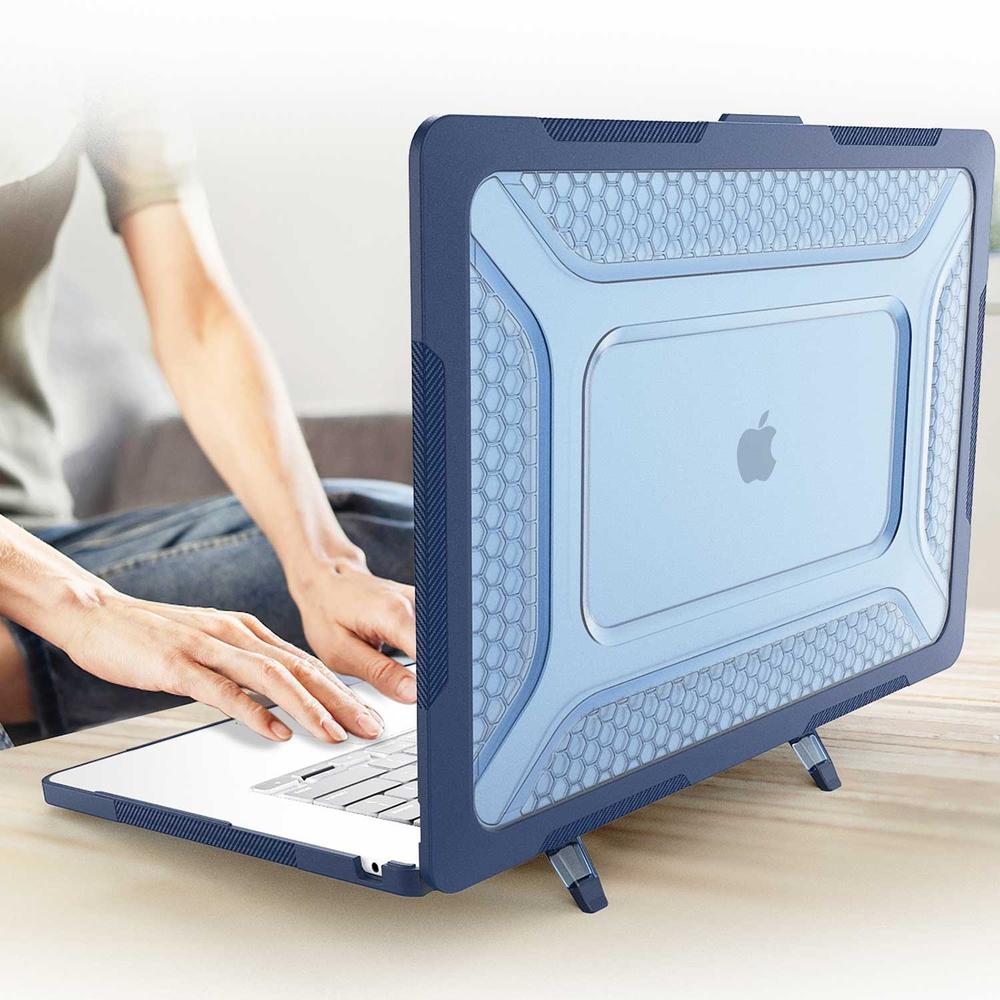 Foto 7 pulgar | Funda Tekku Hc Para Macbook Air 15 Azul A2941 A3114 Uso Rudo