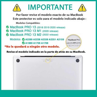 Foto 2 | Funda Tekku St Para Macbook Pro 13 M1 M2 Azul Uso Rudo A2289 A2251 A2159 A1989 A1706 A1708