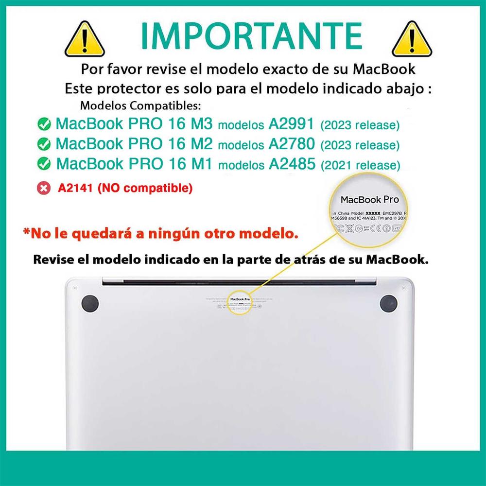 Foto 3 pulgar | Funda Tekku St Para Macbook Pro 16 Negra Uso Rudo A2485 A2780 A2991 M1 M2 M3