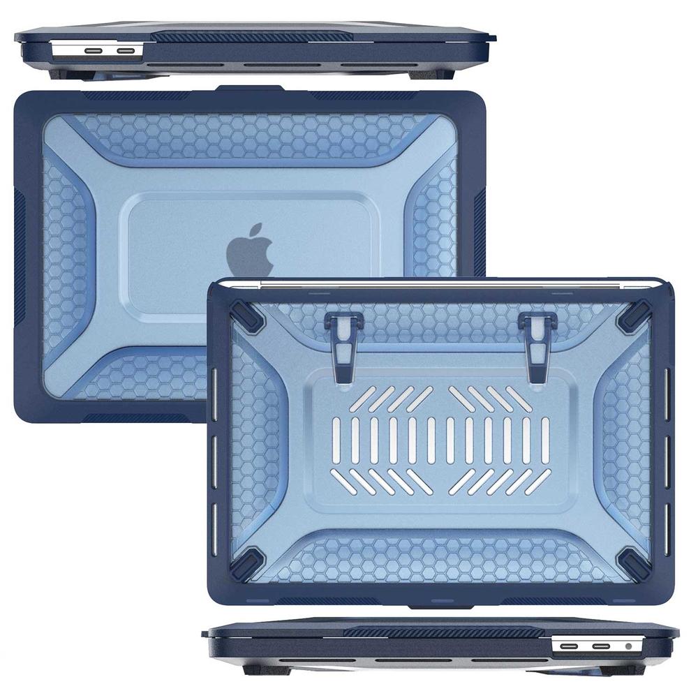Foto 3 pulgar | Funda Tekku Hc Para Macbook Pro 13 M1 M2  Uso Rudo Azul A2338 A2238 A2289 A2251 A2159 A1989 A1706 A1708