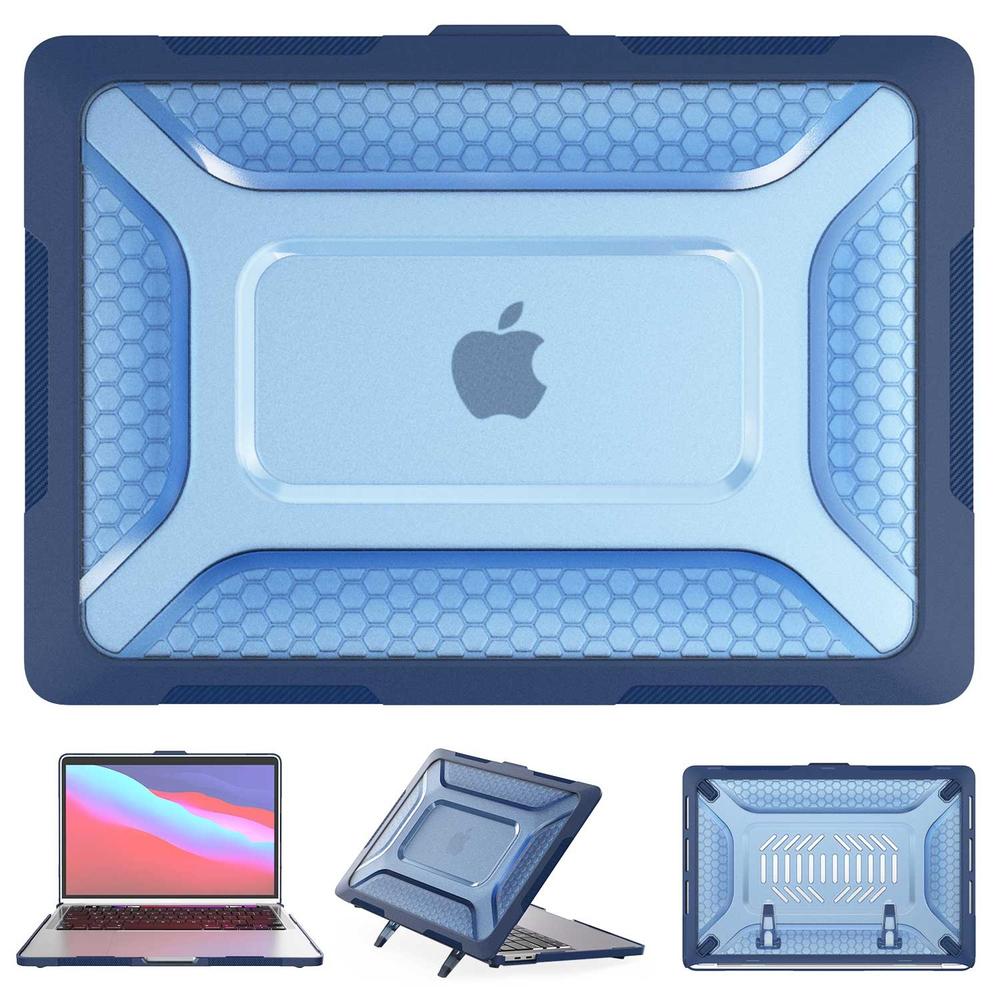 Foto 6 pulgar | Funda Tekku Hc Para Macbook Pro 13 M1 M2  Uso Rudo Azul A2338 A2238 A2289 A2251 A2159 A1989 A1706 A1708