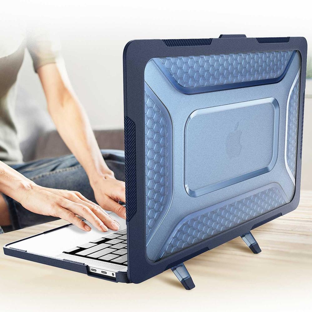 Foto 7 pulgar | Funda Tekku Hc Para Macbook Pro 13 M1 M2  Uso Rudo Azul A2338 A2238 A2289 A2251 A2159 A1989 A1706 A1708
