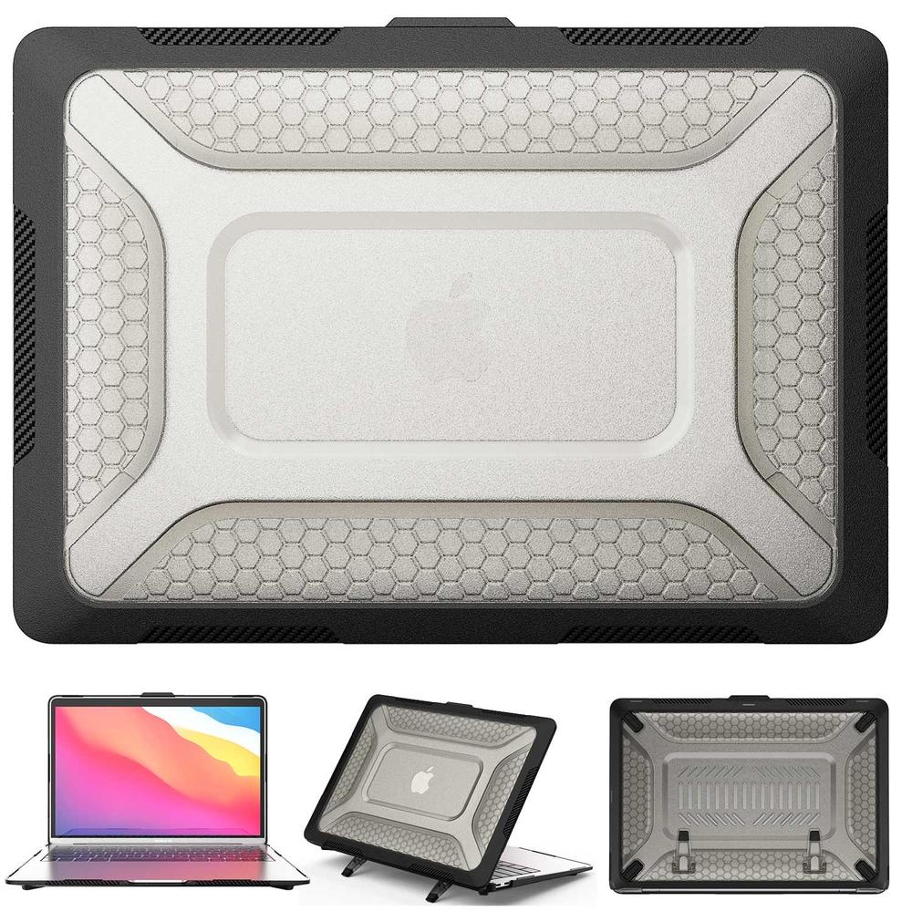 Foto 3 pulgar | Funda Tekku Hc Para Macbook Air 13 Negra A2337 M1 A2179 A1932 Uso Rudo