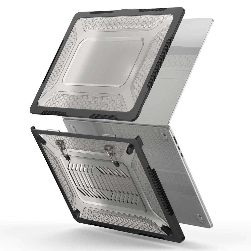 Foto 8 | Funda Tekku Hc Para Macbook Air 13 Negra A2337 M1 A2179 A1932 Uso Rudo