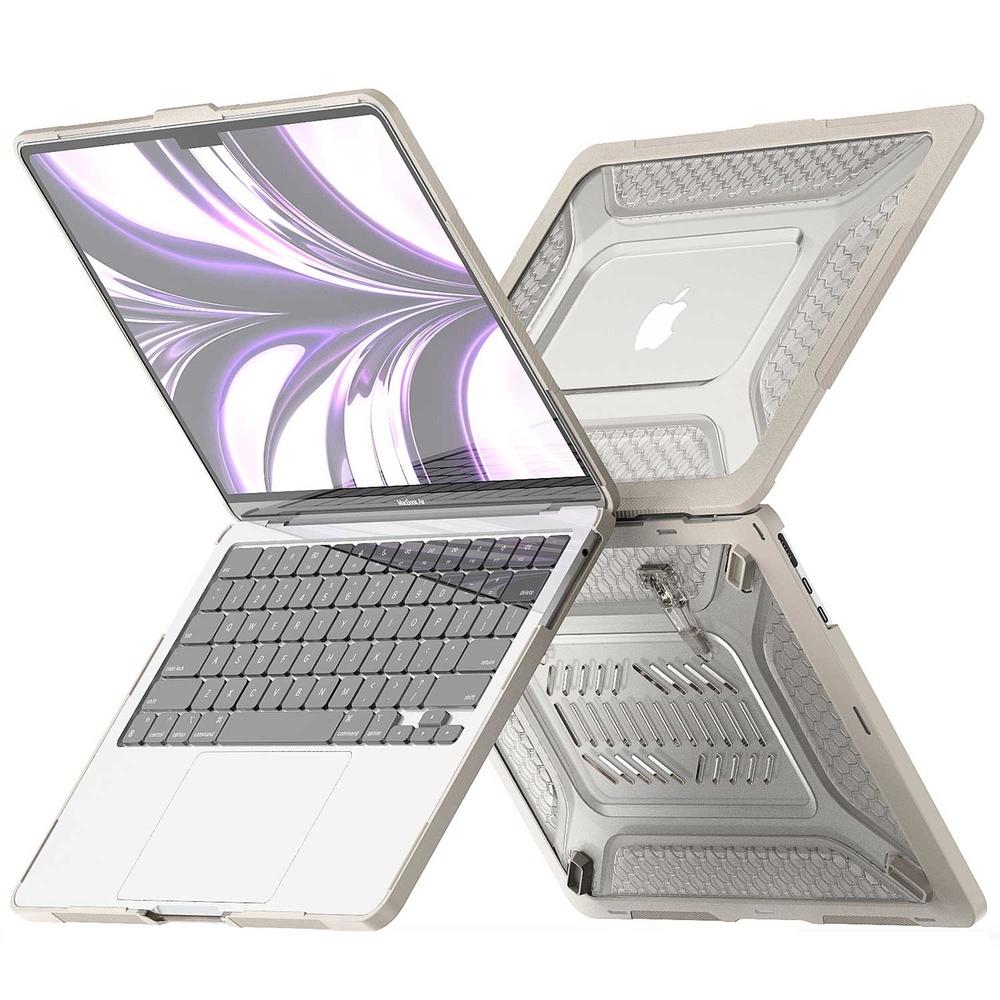 Foto 8 pulgar | Funda Tekku Hc Para Macbook Air 13 M2 M3 A2681 A3113 Arena Uso Rudo