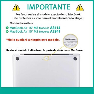 Foto 2 | Funda Tekku St Para Macbook Air 15 Negra Uso Rudo A2941 A3114