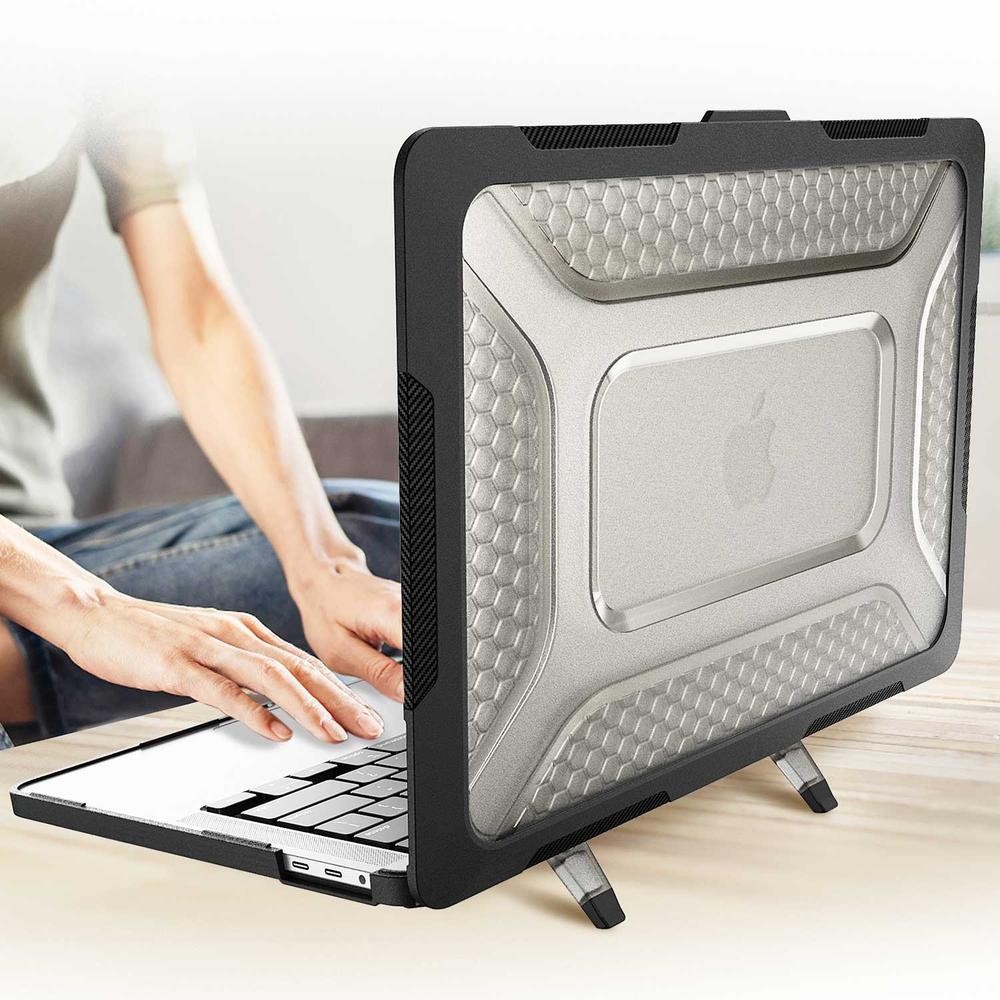 Foto 7 pulgar | Funda Tekku Hc Para Macbook Pro 13 M1 M2  Uso Rudo Negra A2338 A2238 A2289 A2251 A2159 A1989 A1706 A1708