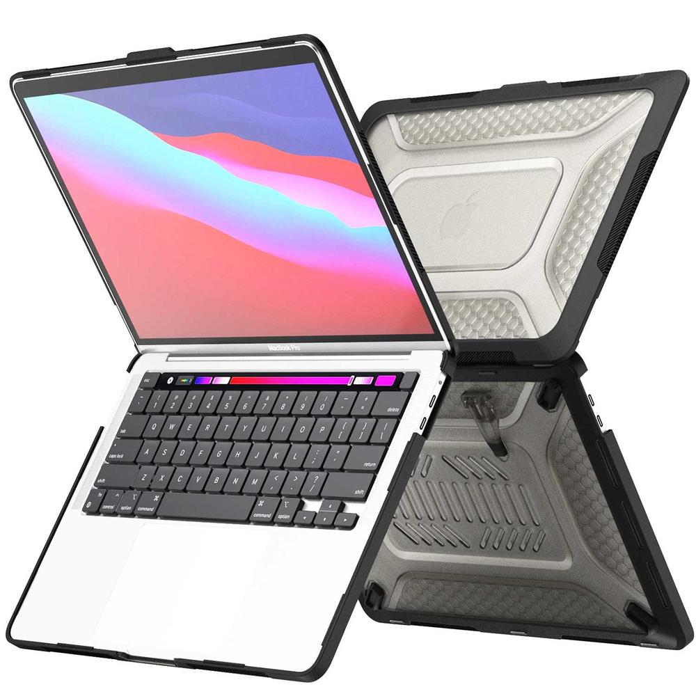 Foto 8 pulgar | Funda Tekku Hc Para Macbook Pro 13 M1 M2  Uso Rudo Negra A2338 A2238 A2289 A2251 A2159 A1989 A1706 A1708