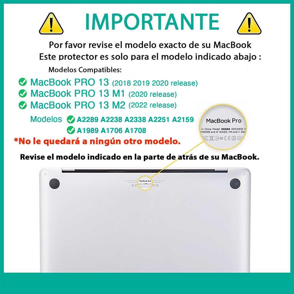 Foto 3 pulgar | Funda Tekku St Para Macbook Pro 13 M1 M2 Negra Uso Rudo A2289 A2251 A2159 A1989 A1706 A1708