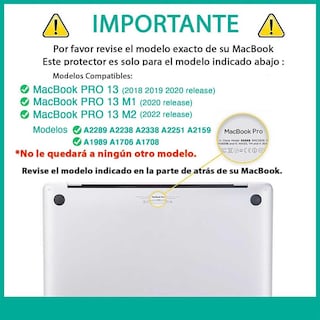 Foto 2 | Funda Tekku St Para Macbook Pro 13 M1 M2 Negra Uso Rudo A2289 A2251 A2159 A1989 A1706 A1708