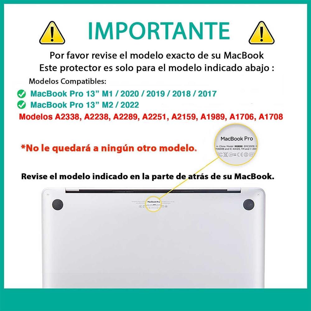 Foto 4 pulgar | Funda Tekku Para Macbook Pro 13 M1 M2  Uso Rudo Gris A2338 A2238 A2289 A2251 A2159 A1989 A1706 A1708