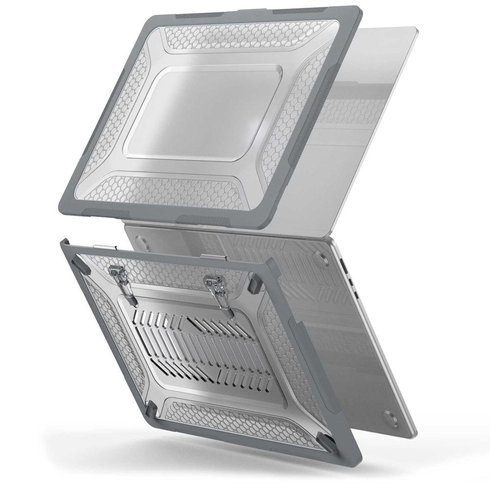 Foto 5 pulgar | Funda Tekku Hc Para Macbook Air 15 A2941 A3114 Uso Rudo Gris