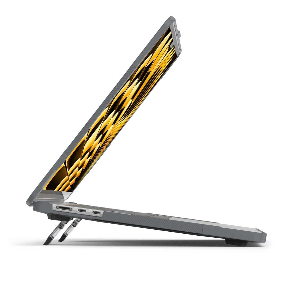 Foto 8 pulgar | Funda Tekku Hc Para Macbook Air 15 A2941 A3114 Uso Rudo Gris