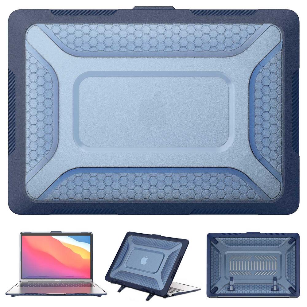 Foto 3 pulgar | Funda Tekku Hc Para Macbook Air 13 Azul A2337 M1 A2179 A1932 Uso Rudo